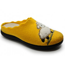 Γυναικεία ανατομική παντόφλα Emanuele 6077 κίτρινο