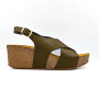 Emanuele 0723 women's comfort platforms olive green
