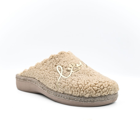 Naturelle Prints women's comfort slippers beige