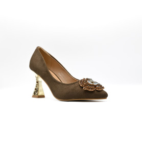 Laura Vita Lolita women's comfort heels brown