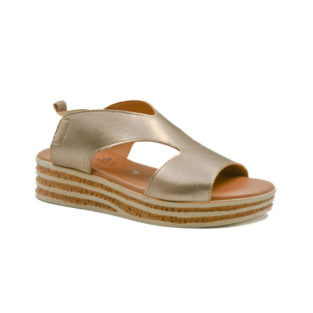 Γυναικείο ανατομικό σανδάλι Valeria's 1947 μπρονζέ