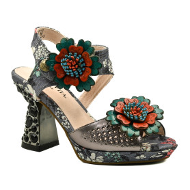 Laura Vita Zoe women's comfort sandals grey