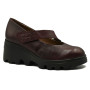 Wonders G-7023 women's comfort Mary Jane heels burgundy
