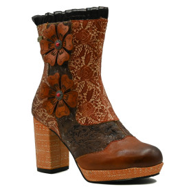 Laura Vita Briana women's comfort booties brown