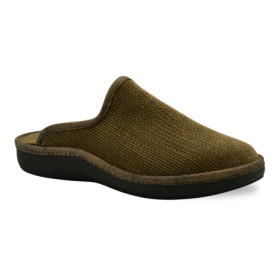 Naturelle Tweed men's comfort slippers brown