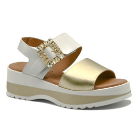 Valeria's 2625 women's comfort sandals cream