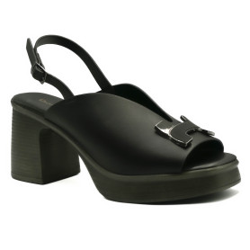 Γυναικείο ανατομικό πέδιλο slingback Donna Serena 8E6099 μαύρο