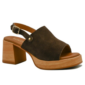 Γυναικείο ανατομικό πέδιλο slingback Wikers 145843 καφέ