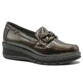 Pitillos 11541 women's comfort loafers dark brown