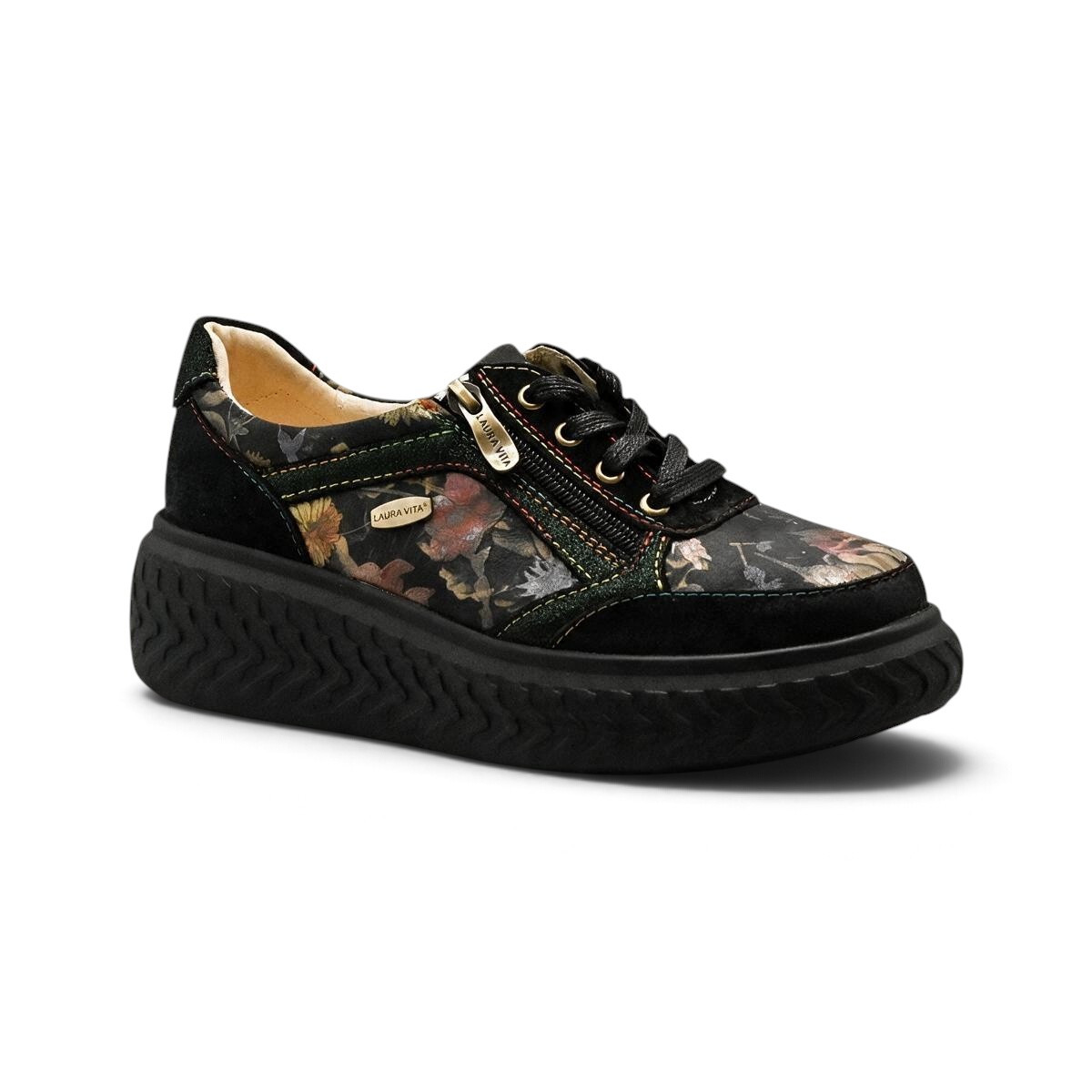 Laura In.gr Laura Vita Andrea women's comfort sneakers black | healthyfeet.gr